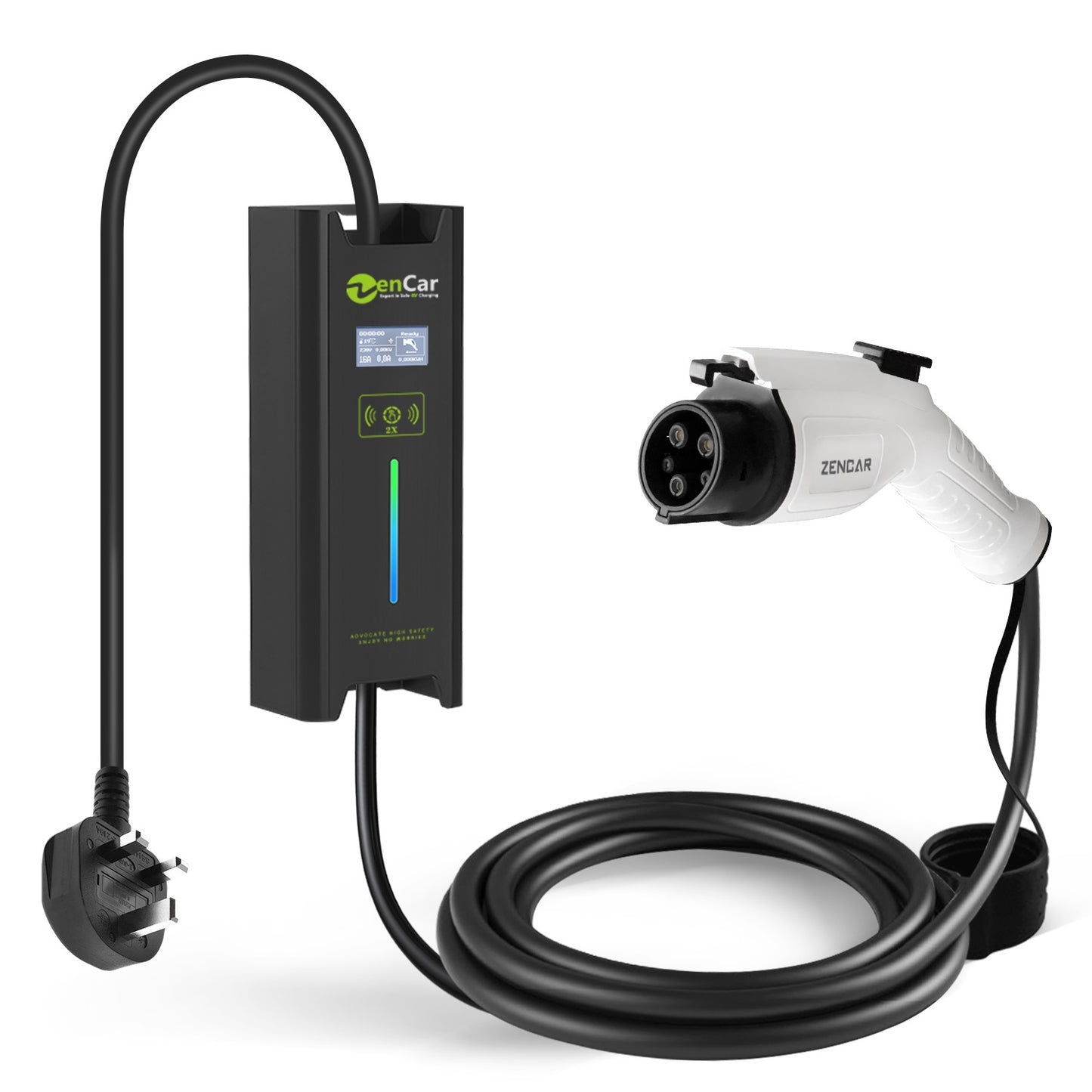 Granny Cable | Type 1 | UK/IE Household EV Plugin Charger Touchscreen