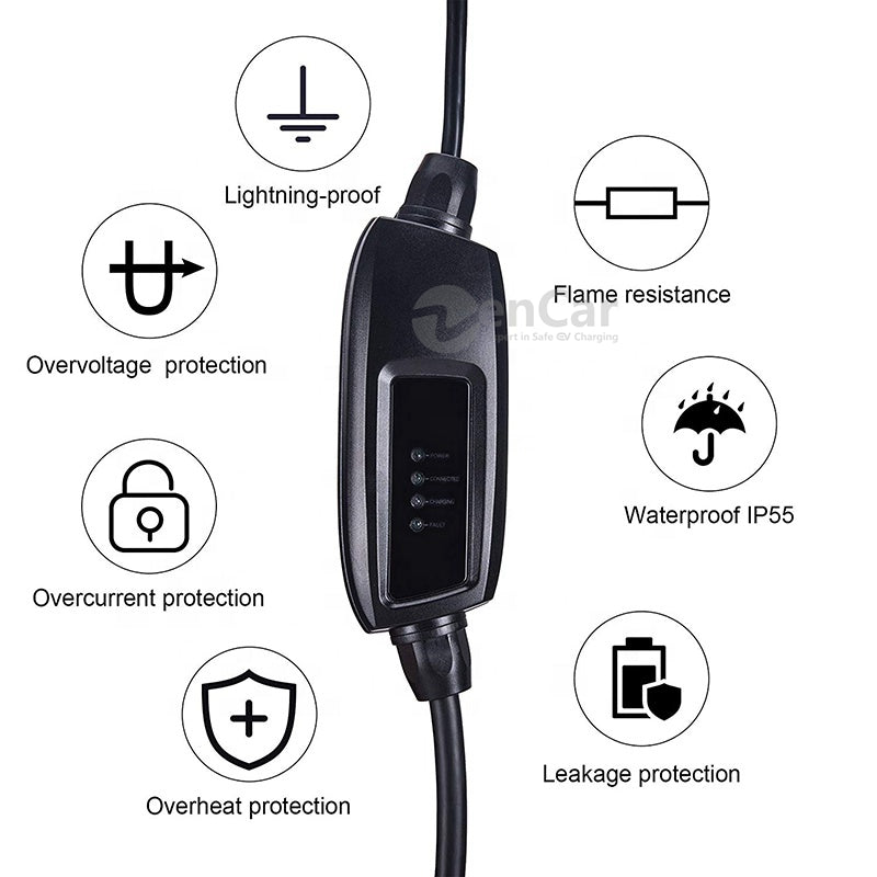 Type 1 | IE/UK Household Plugin | Duosida | EV Charging Cable