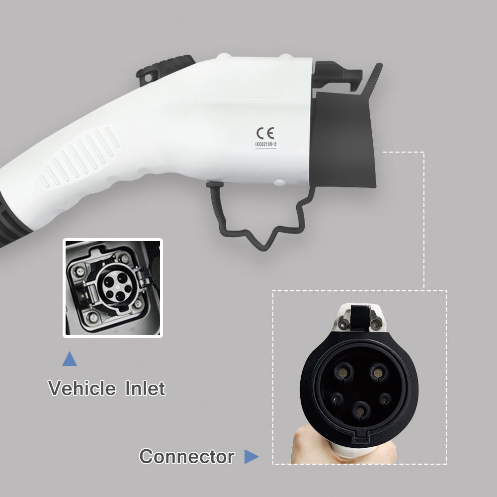 Granny Cable | Type 1 | UK/IE Household EV Plugin Charger Touchscreen