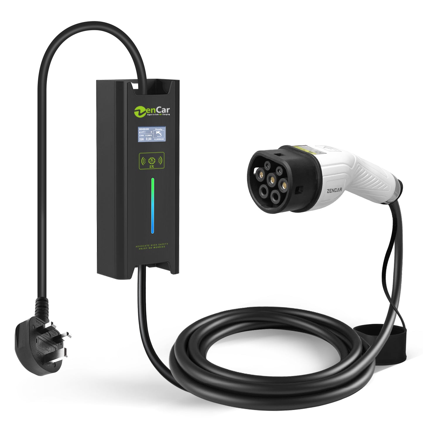 Granny Cable | Type 2 | UK/IE Household EV Plugin Touchscreen